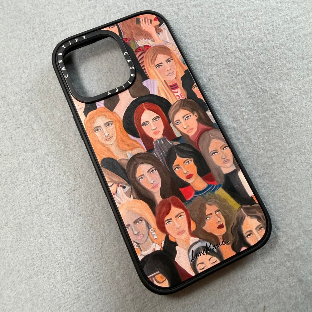 Casetify Phone Case iPhone 16 Pro Max Black Love Marie Art MagSafe Girlhood